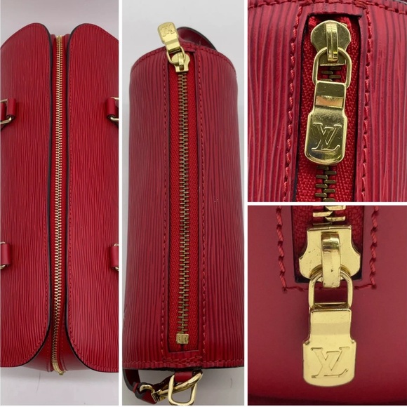 Auth Louis Vuitton Epi Suoufflot Red With Pouch - Picture 6 of 11
